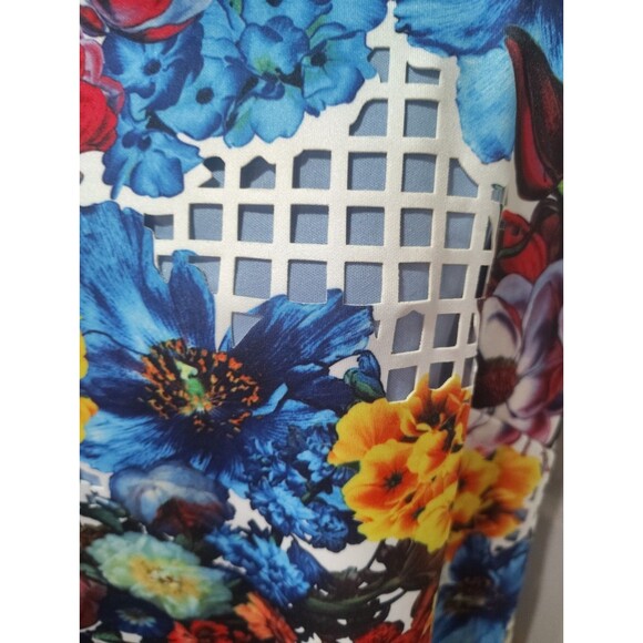 SIGNATURE BY ROBBIE BEE FLORAL DRESS SLEEVELESS SCOOP NECK MULTICOLOR XLARGE - Picture 5 of 12